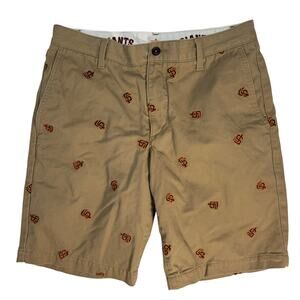 Dockers Men's 32 Shorts MLB San Francisco Giants Khaki Embroidered Logos